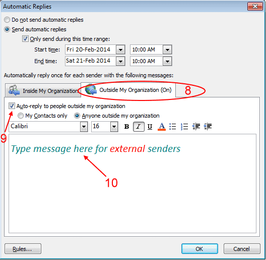 Outlook 2010 How To Set Out Of Office In Outlook 2010 Isjahanme