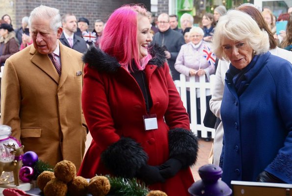 Duchess of Cornwall met with local residents and stallholders including Georges Bakery and Lizzi