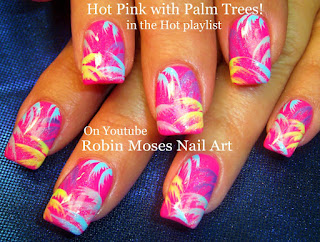 Nail Art by Robin Moses: Easy Neon Pink Summer Nails Up and perfect for ...