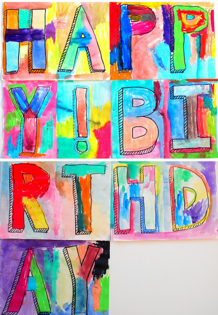 Gorgeous Happy Birthday Banner Painted By Kids