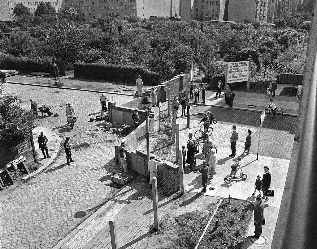 Construction photo of the Berlin Wall,Germany