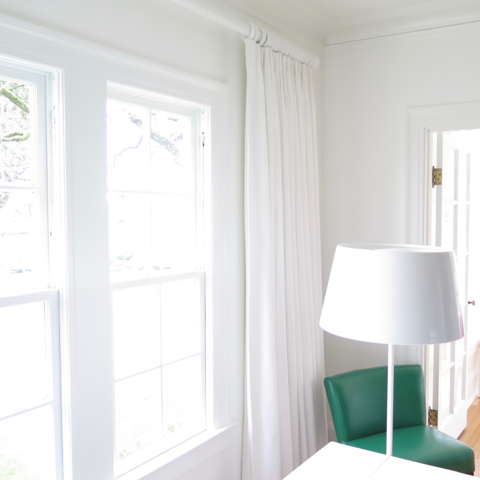 everyday plaid white house...white window coverings...