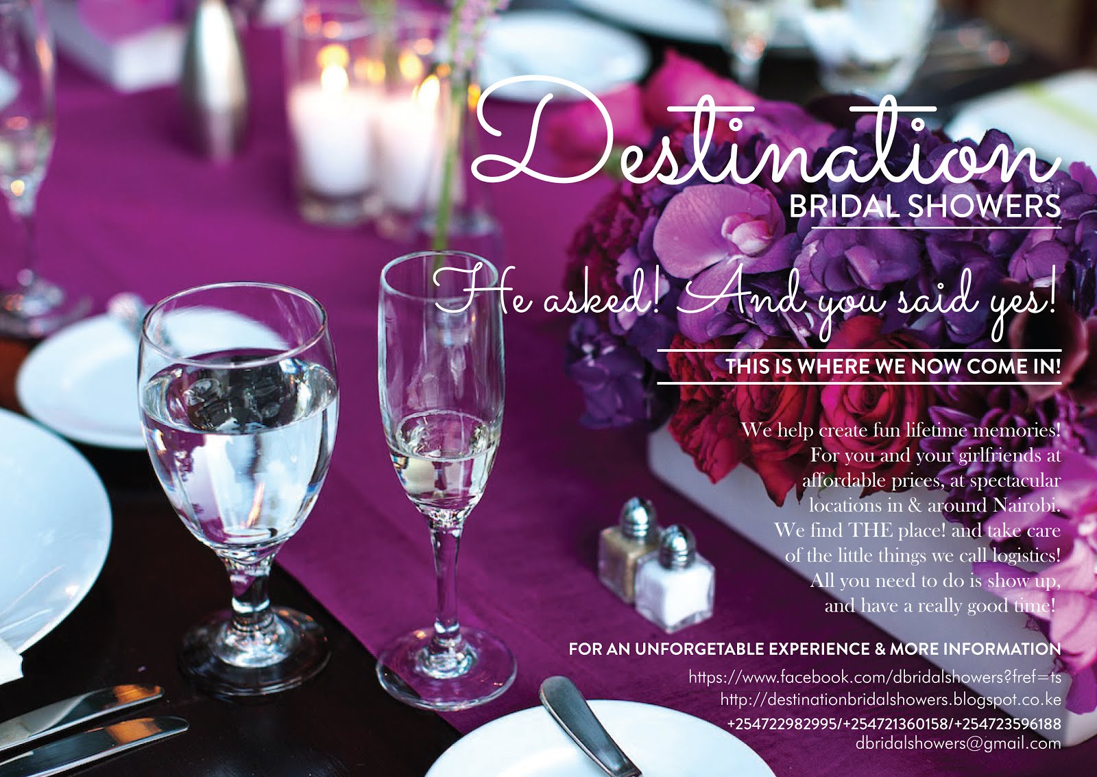 Evening Bridal Shower Destination Bridal Showers