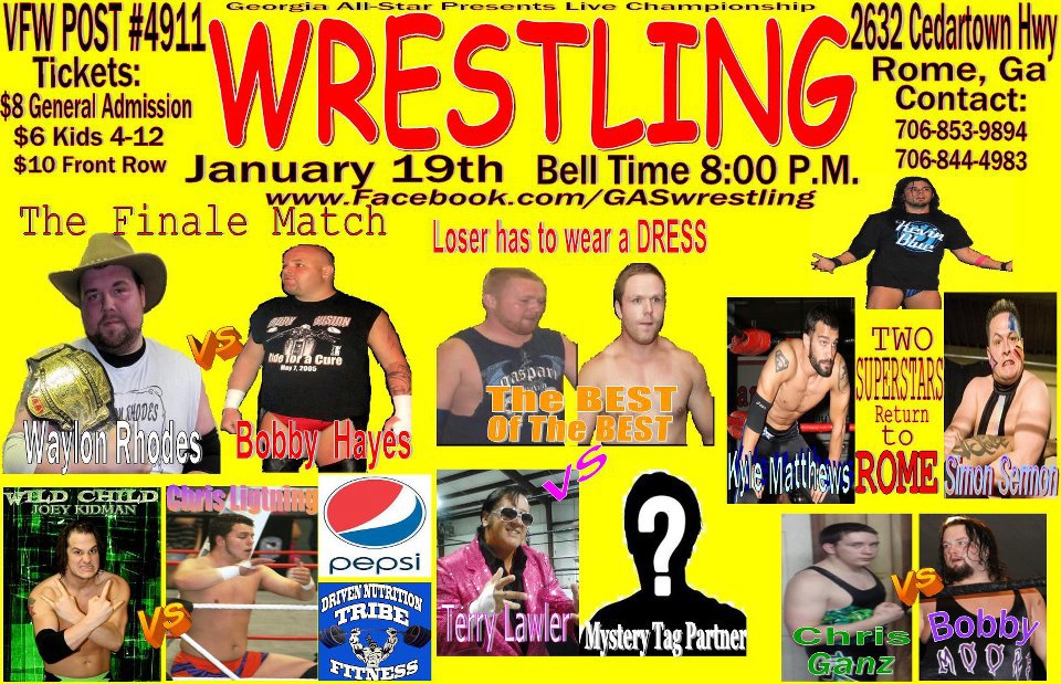 The Five Minute Mark AllStar Wrestling this Saturday, Jan