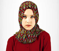 Alfamind Kerudung Hijab Pashmina Motif Merah Kuning Aitana ANDHIMIND