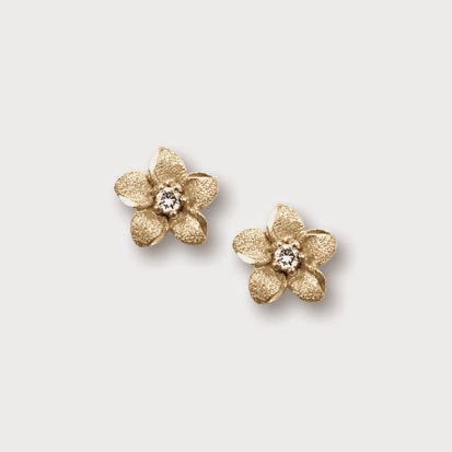 diamond earrings for baby girl flower shape