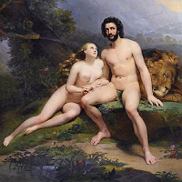 Adam and Eve Naked in the Garden