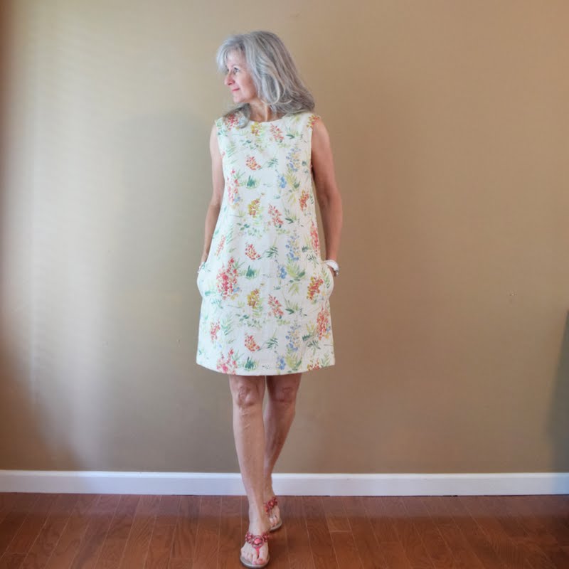 Lisa's Carolina | Handmade: Floral Linen Shift Dress | Ottobre 05/2015 ...