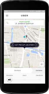 Cara Order Uber Motor Langsung Dari Aplikasi Uber Di HP