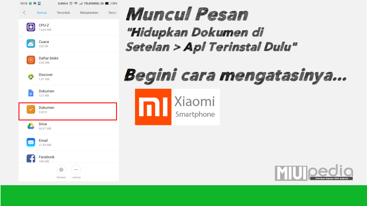 Muncul Pesan "Hidupkan Dokumen di Setelan > Apl Terinstal Dahulu" Begini Cara Mengatasinya Muncul Pesan "Hidupkan Dokumen di Setelan > Apl Terinstal Dahulu" Begini Cara Mengatasinya