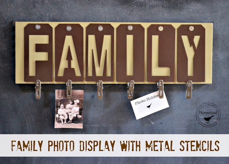 FAMILY Photo Display Using Metal Hang Tags