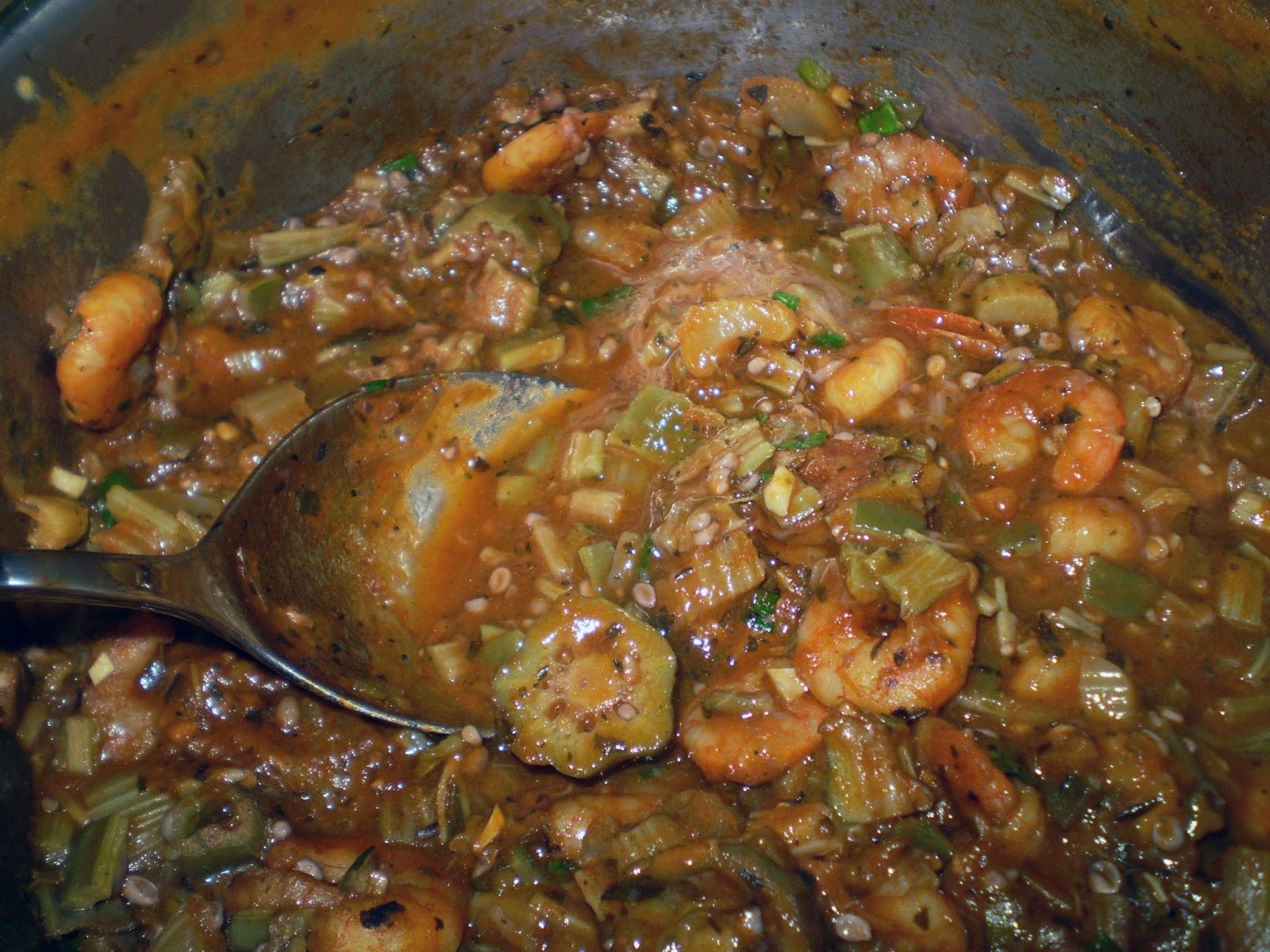 Green Jean okra stew