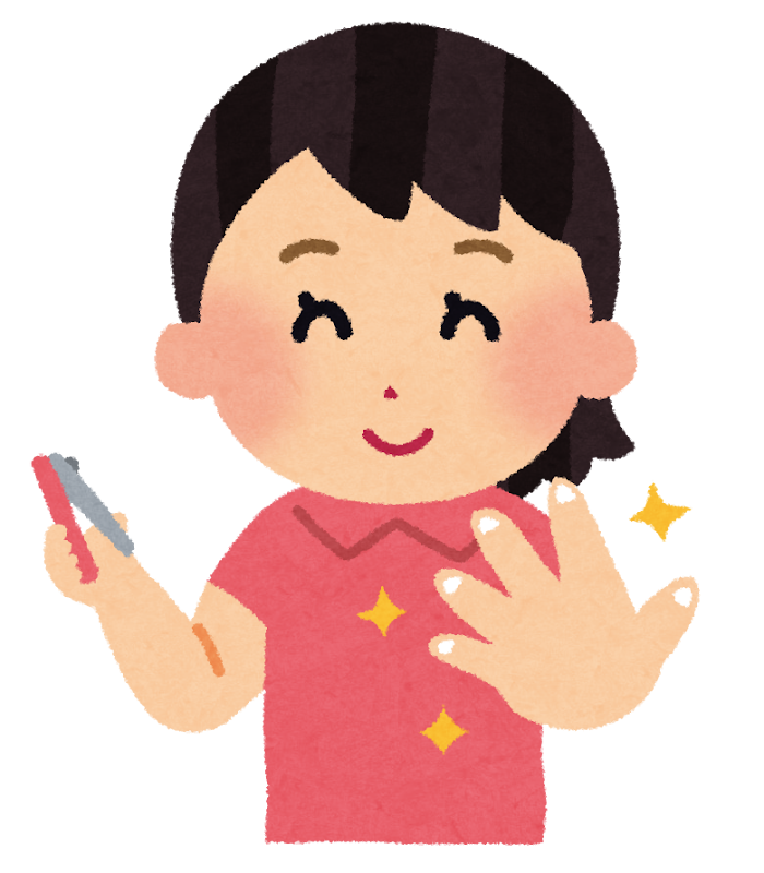 爪を切っている人のイラスト かわいいフリー素材集 いらすとや