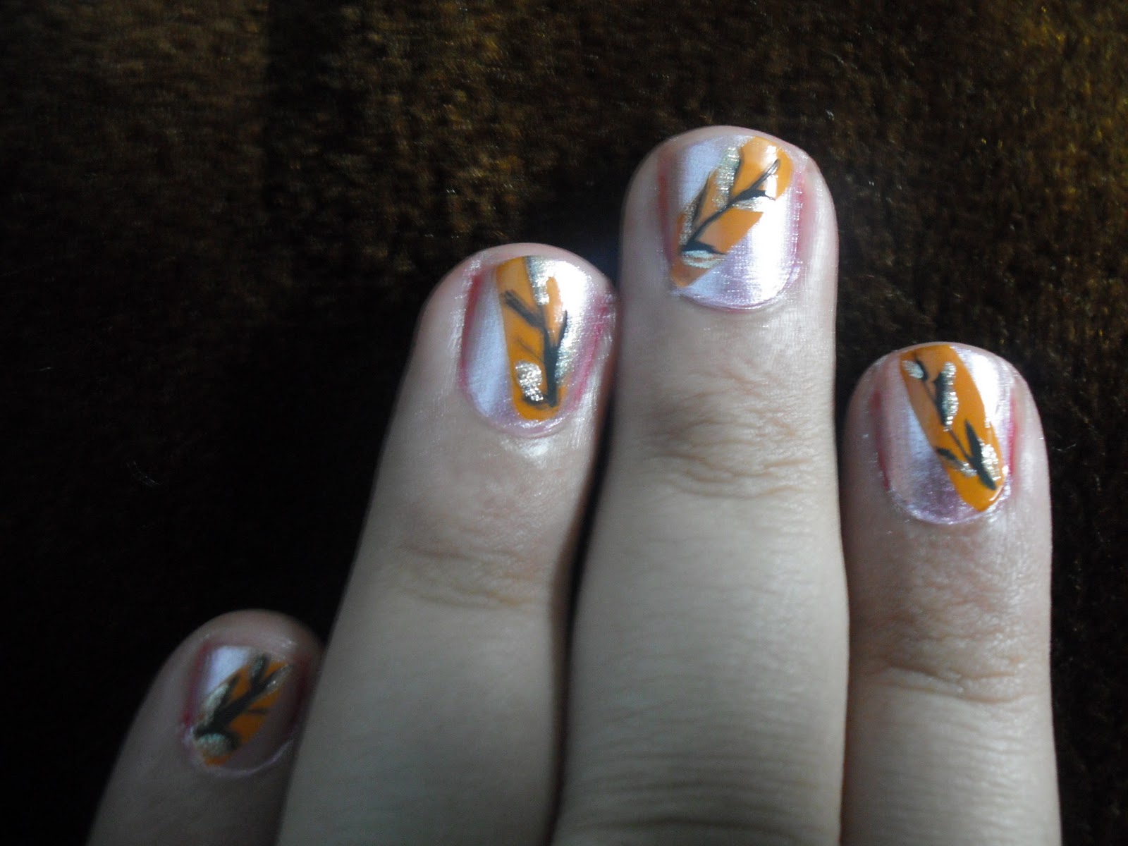 Vivacious Flair Nail Art for very short nails