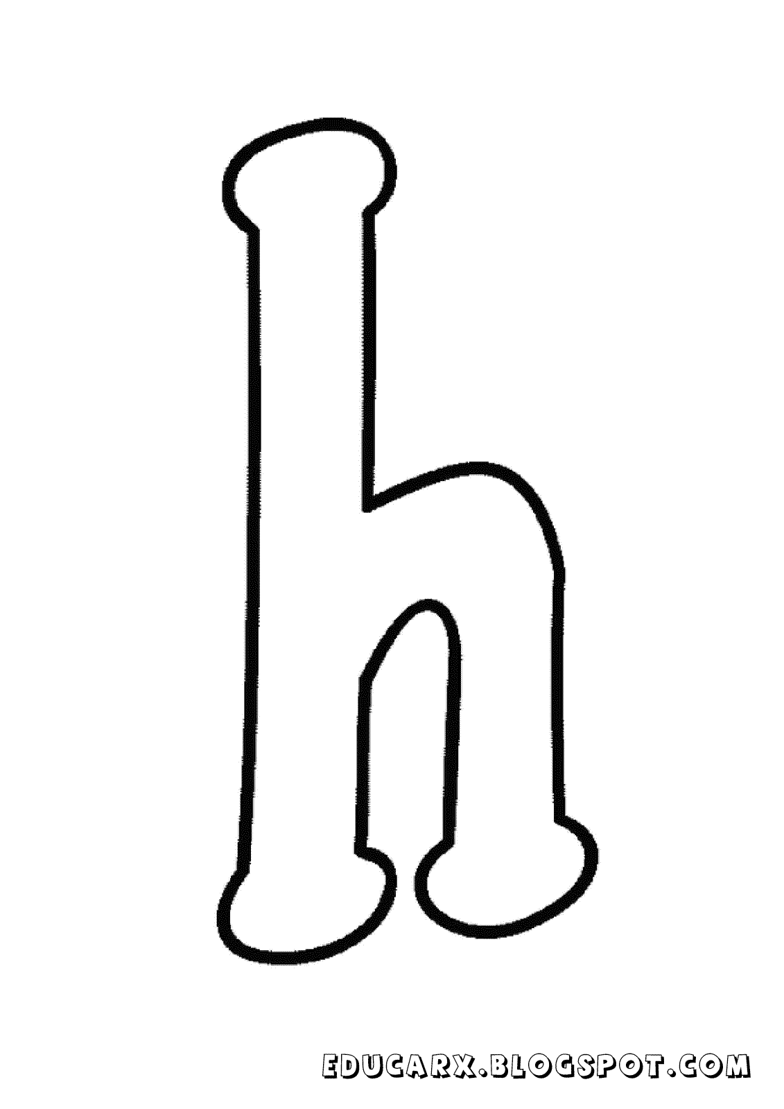 Molde da letra minuscula h