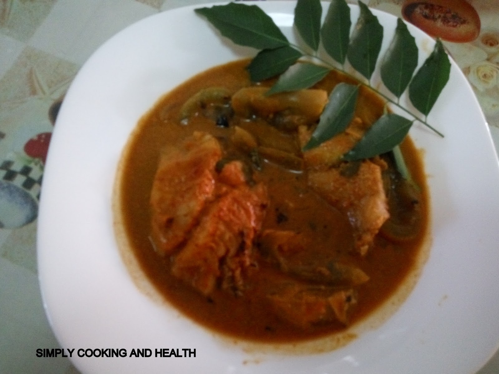 Simply Cooking and Health Cod fish gravy with unripe tomato