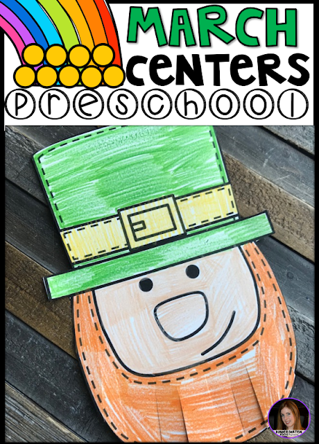 Are you looking for fun thematic spring centers that you can prep quickly for your preschool classroom?  The check out March Centers for Preschool!