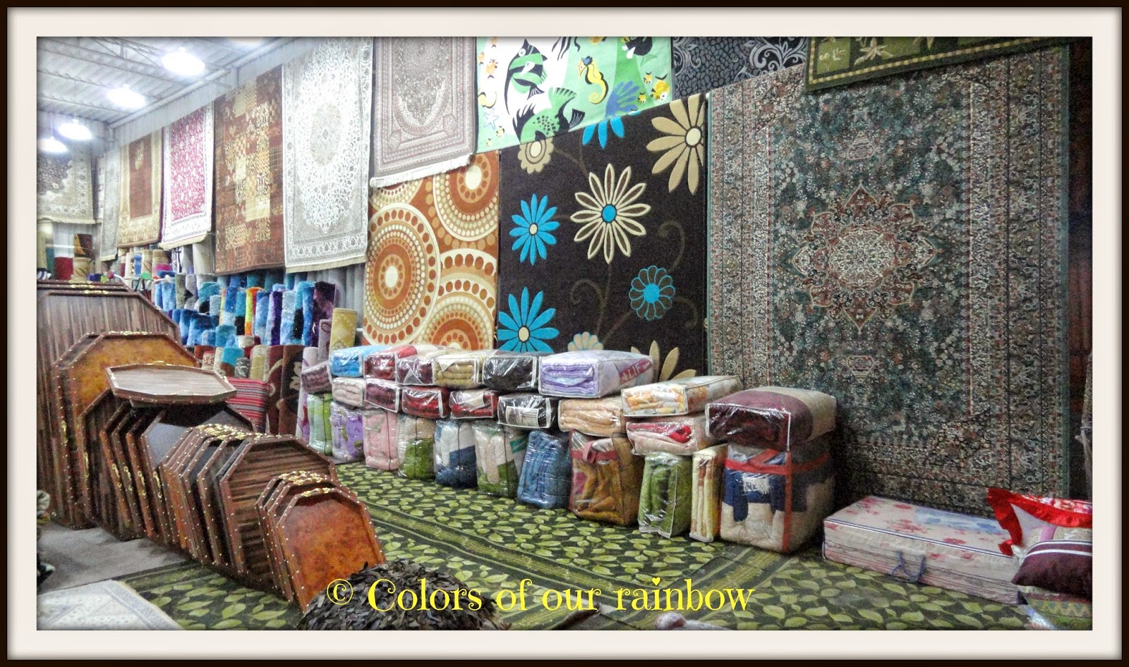 Carpets in Masafi market- Fujairah @colorsofourblogspot.ae