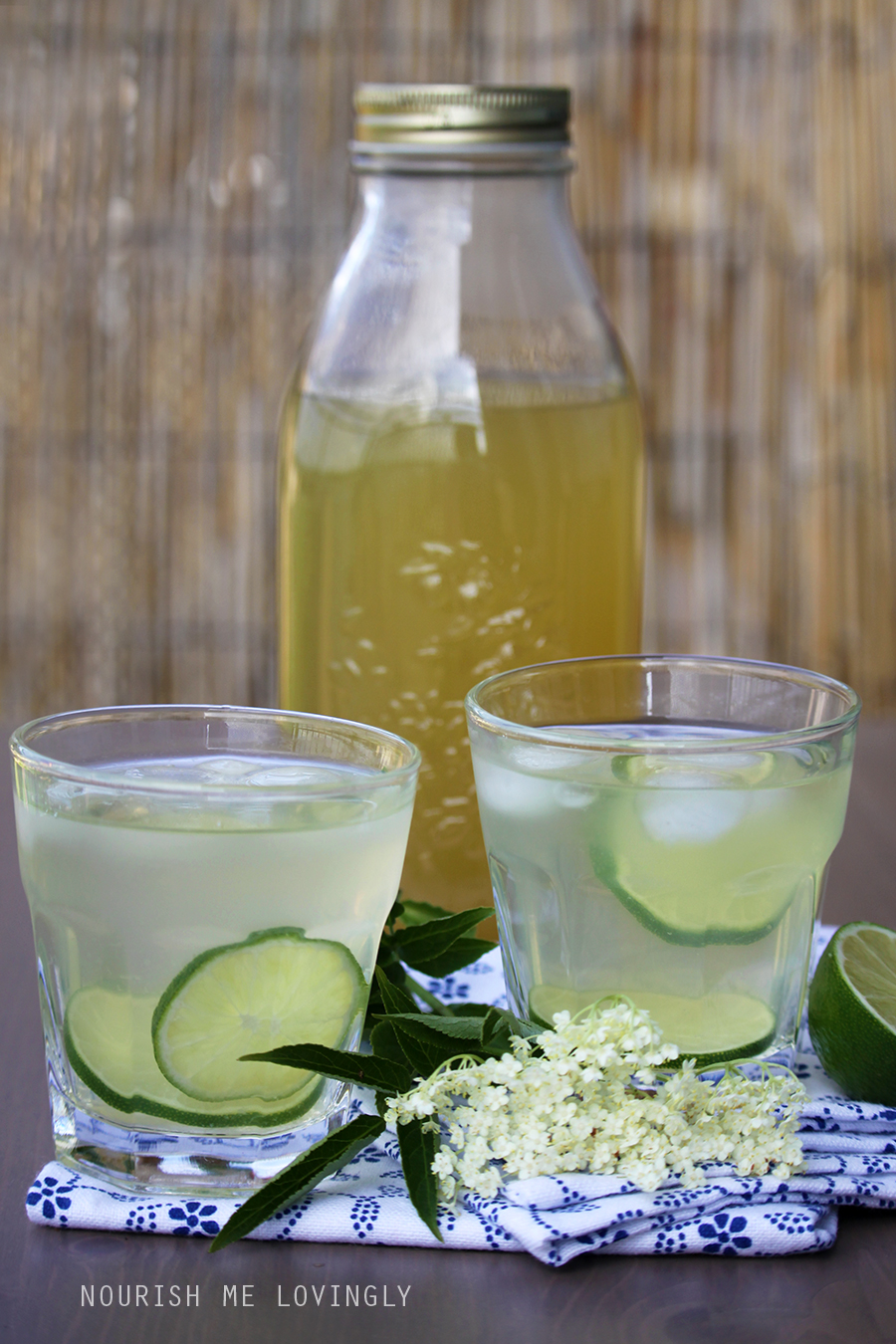 Nourish me lovingly Gingerlime elderflower cordial (AIP)