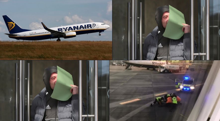 Incredibile: Perde il volo aereo Ryanair, lo insegue sulla pista di decollo e viene arrestato.