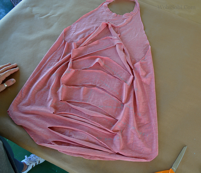 WobiSobi Criss Crossed, Ladder Back Tee DIY.