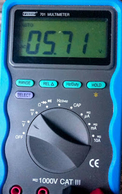 OH2DD yleismittarin mittaustulos Philips retroradiosta
