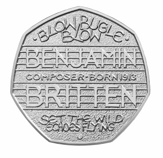 Benjamin Britten 50 pence commemorative coin