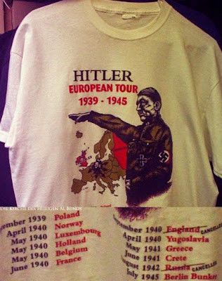 Adolf Hitler auf T-Shirt lustig mit Text Adolf Hitler auf T-Shirt lustig mit Text