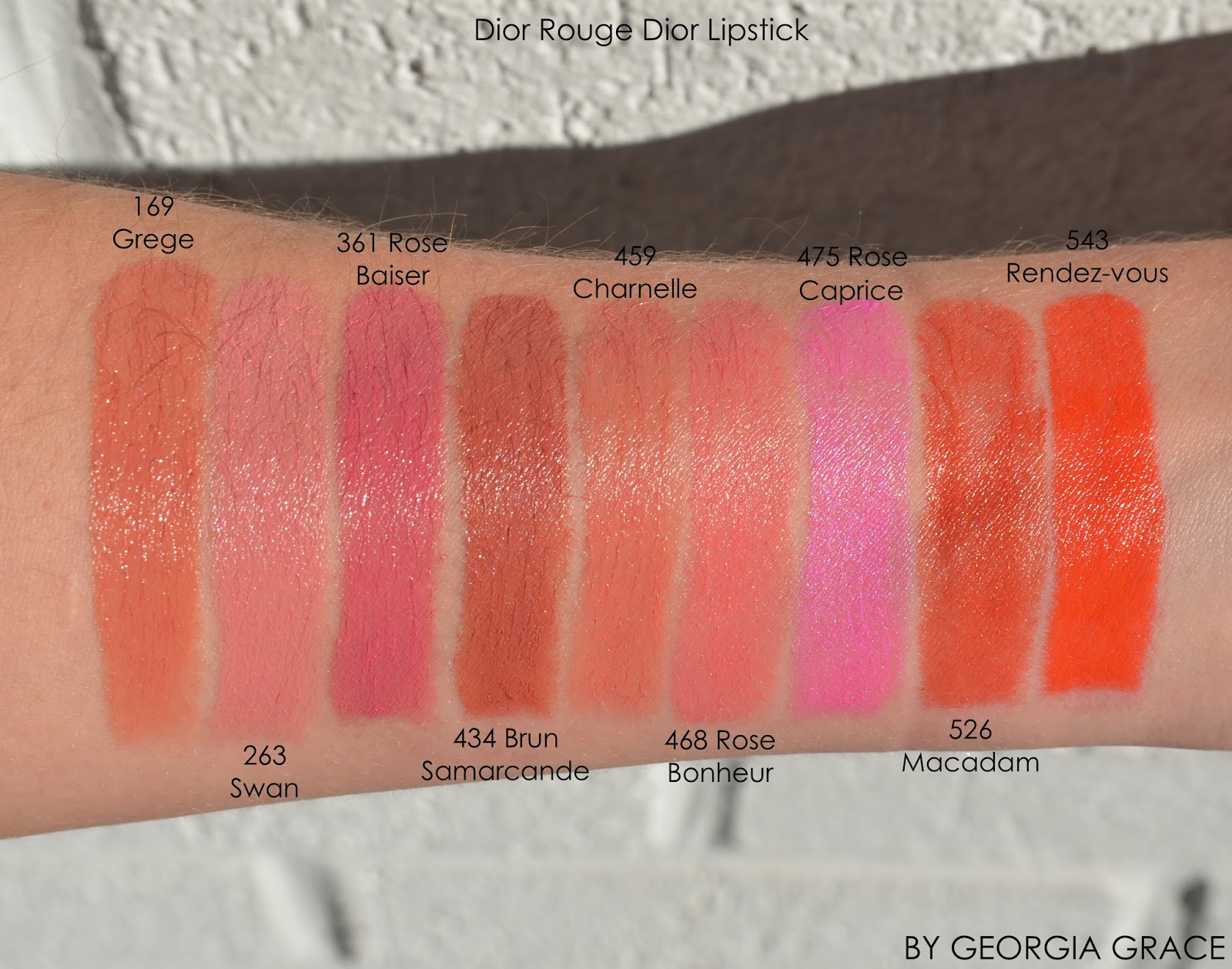 dior rouge swatch