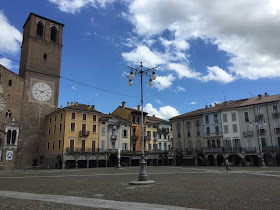 The beautiful Piazza della Vittoria in Lodi is famous  for the porticoes that line all four sides