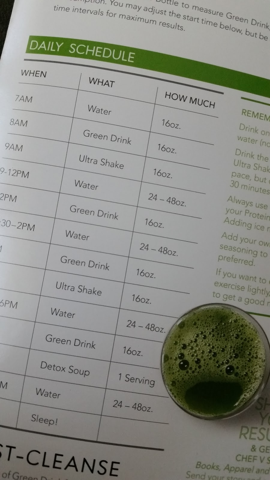 Chef V 3 Day Cleanse Day 1