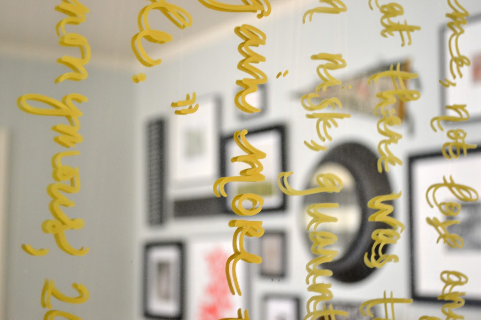 a home in the making {create} the writing on the mirror