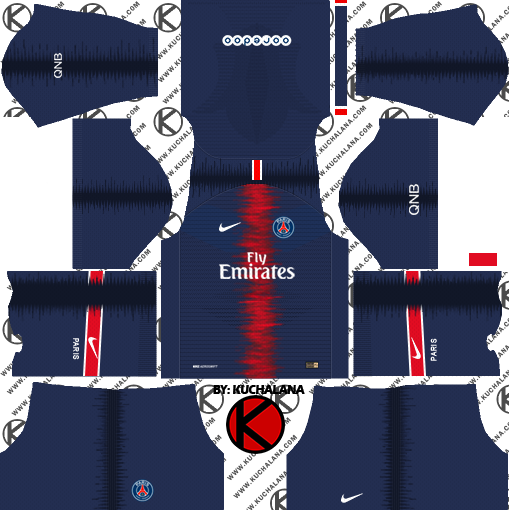 Paris Saint-Germain (PSG) 2018/19 Kit - Dream League Soccer Kits ...
