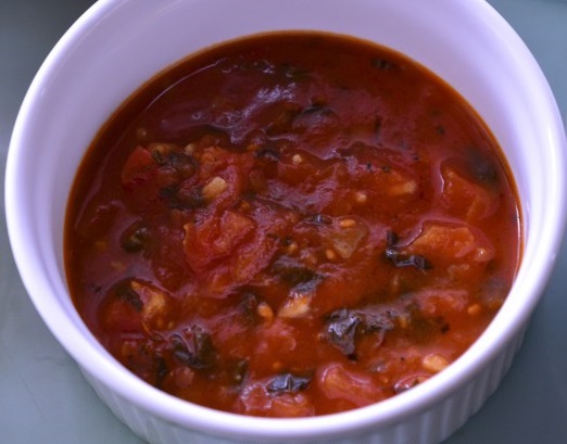 Marinara Sauce BAKED EGGS: Simple but bold and exciting on flavor