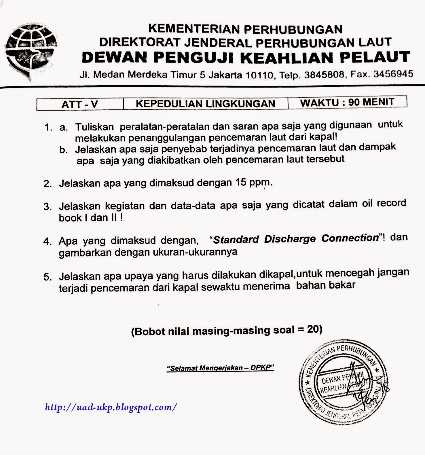 Bank Soal Dpkp - Ruang Jawaban Soal