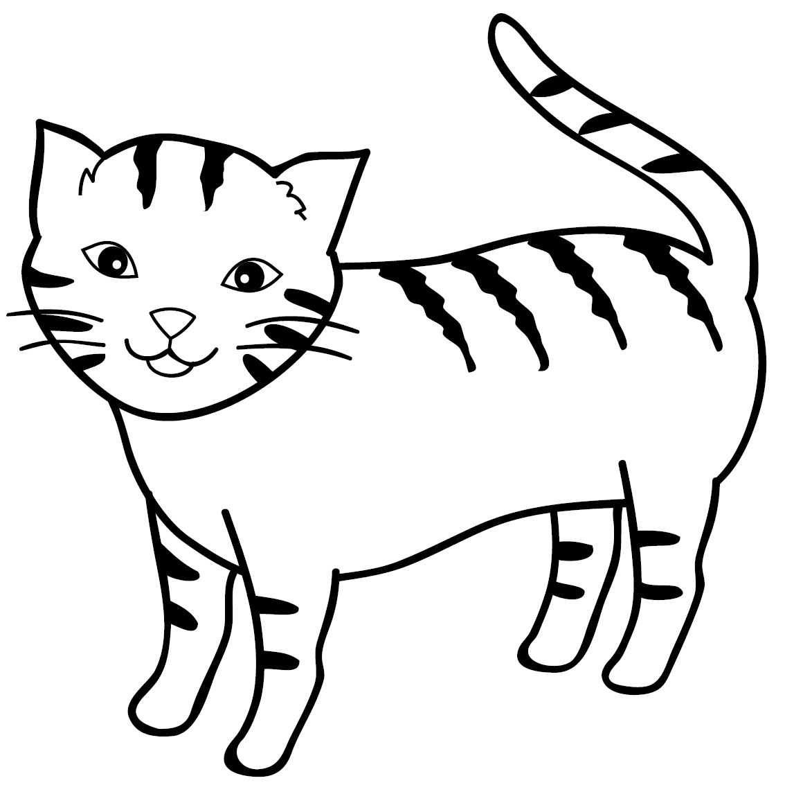 Gambar Kucing Himalaya Hitam Putih Untuk Diwarnai - Kucing Bengal