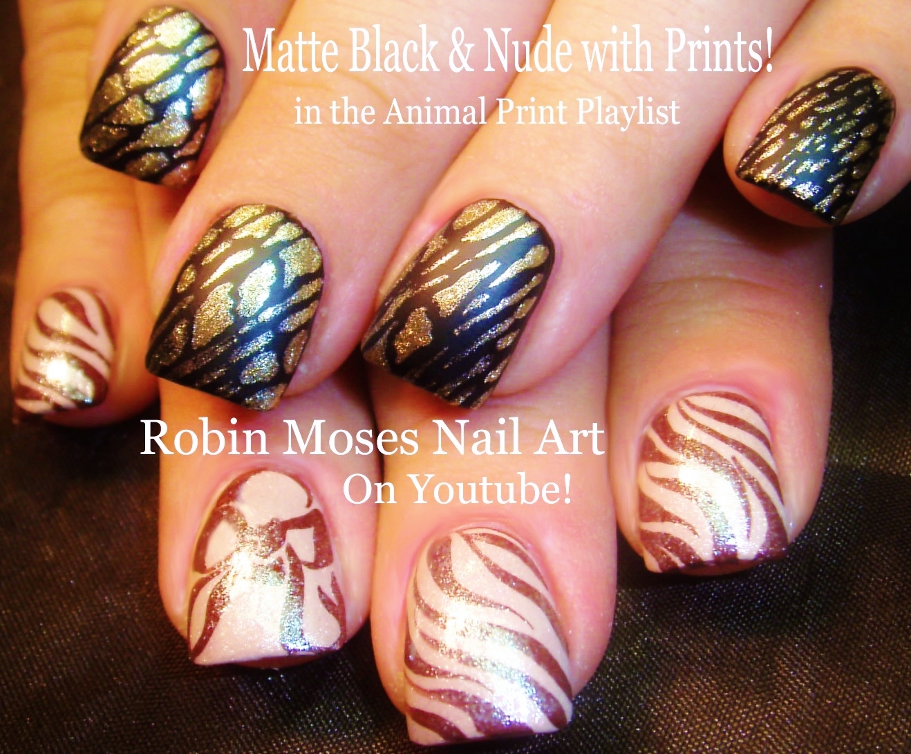 Matte Black Masculine Nail Art - wide 1
