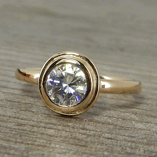 moissanite halo engagement ring