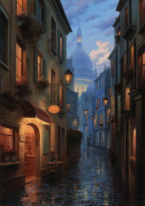 23-Recontre-Fortuite-Evgeny-Lushpin-Scenes-of-Realistic-Night-Time-Paintings-www-designstack-co