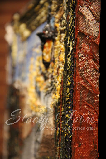 Bourbon St. - detail image of the gallery wrapped edge