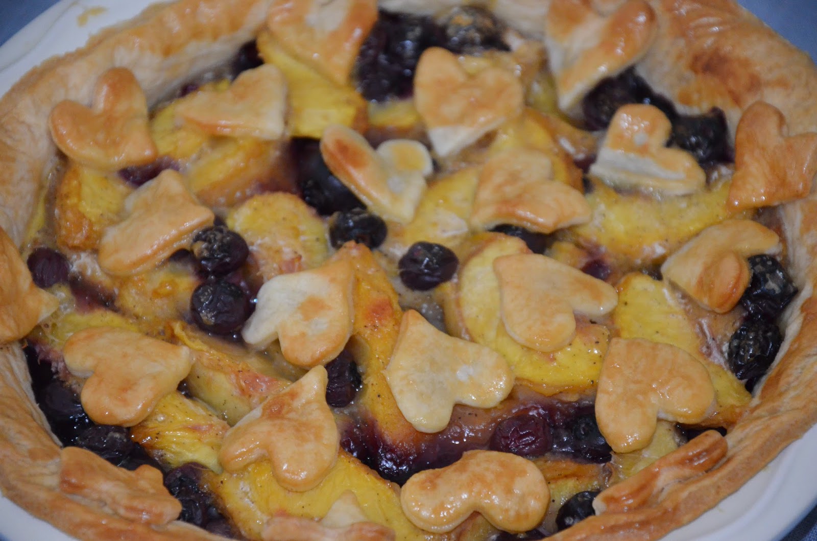Pfirsich-Blaubeer-Pie - Rezeptra - Food and More