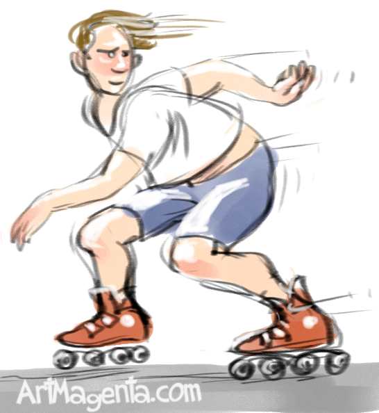 Roller skating by ArtMagenta.com