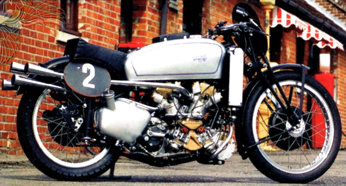 1939 water-cooled ajs v4 racer