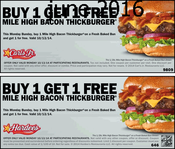 hardees monster truck coupon