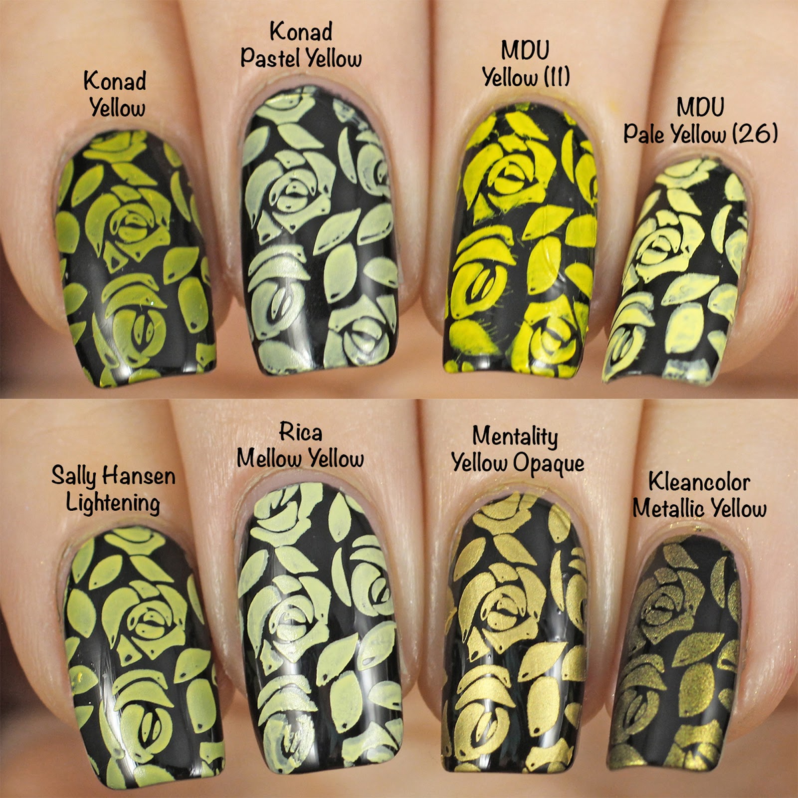 Copycat Claws Stamping Polish Comparison Orange
