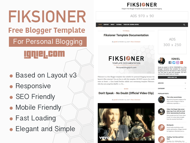 Fiksioner - Free Blogger Template for Personal Blogging Fiksioner - Free Blogger Template for Personal Blogging