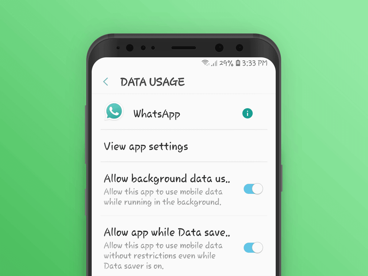 3- Enable Mobile Data in Background 