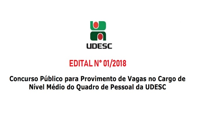UDESC abre concurso público para cargo de Nível Médio com salário de R$ 3.264,53.