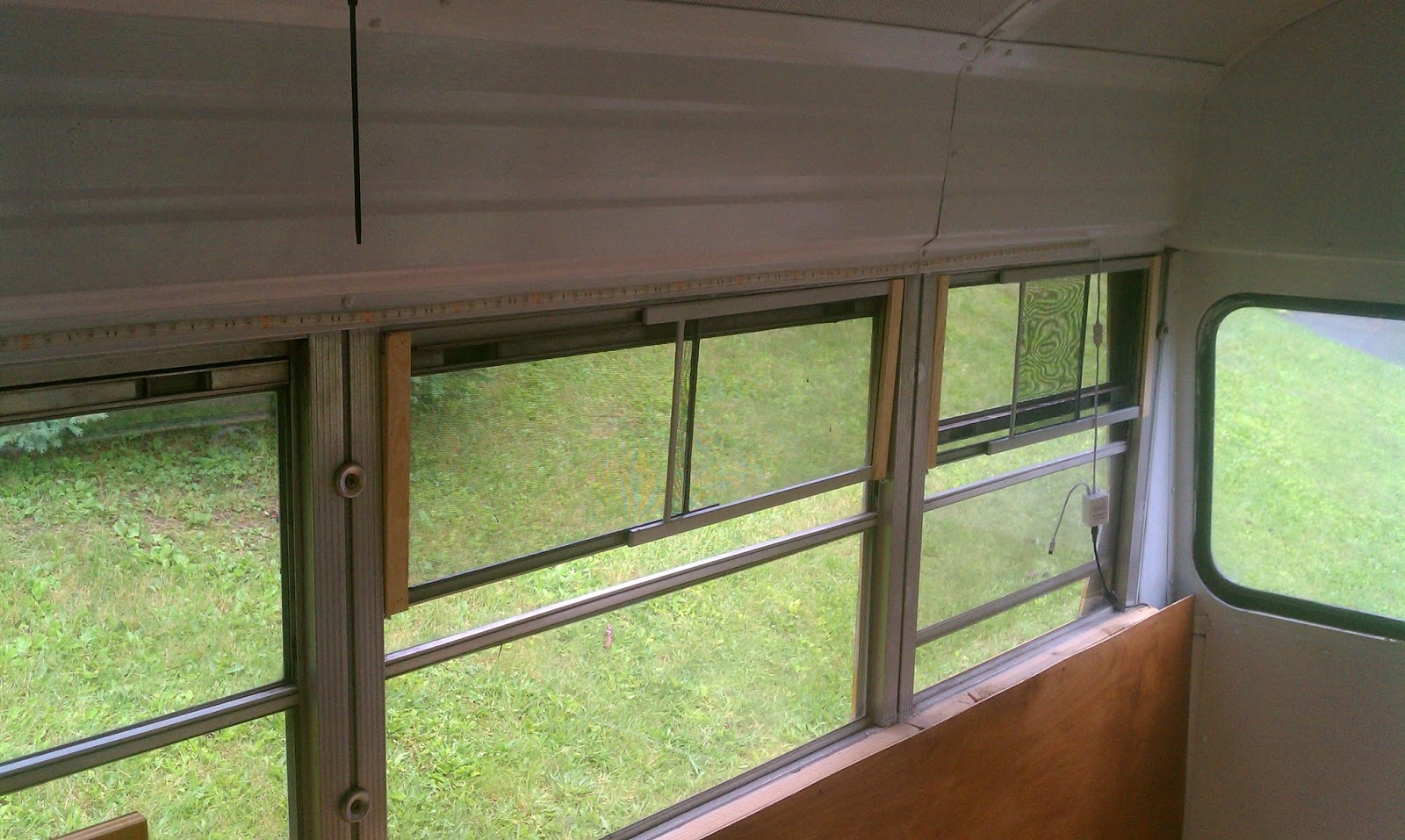 We Bought a School Bus Window Screens & More Trim