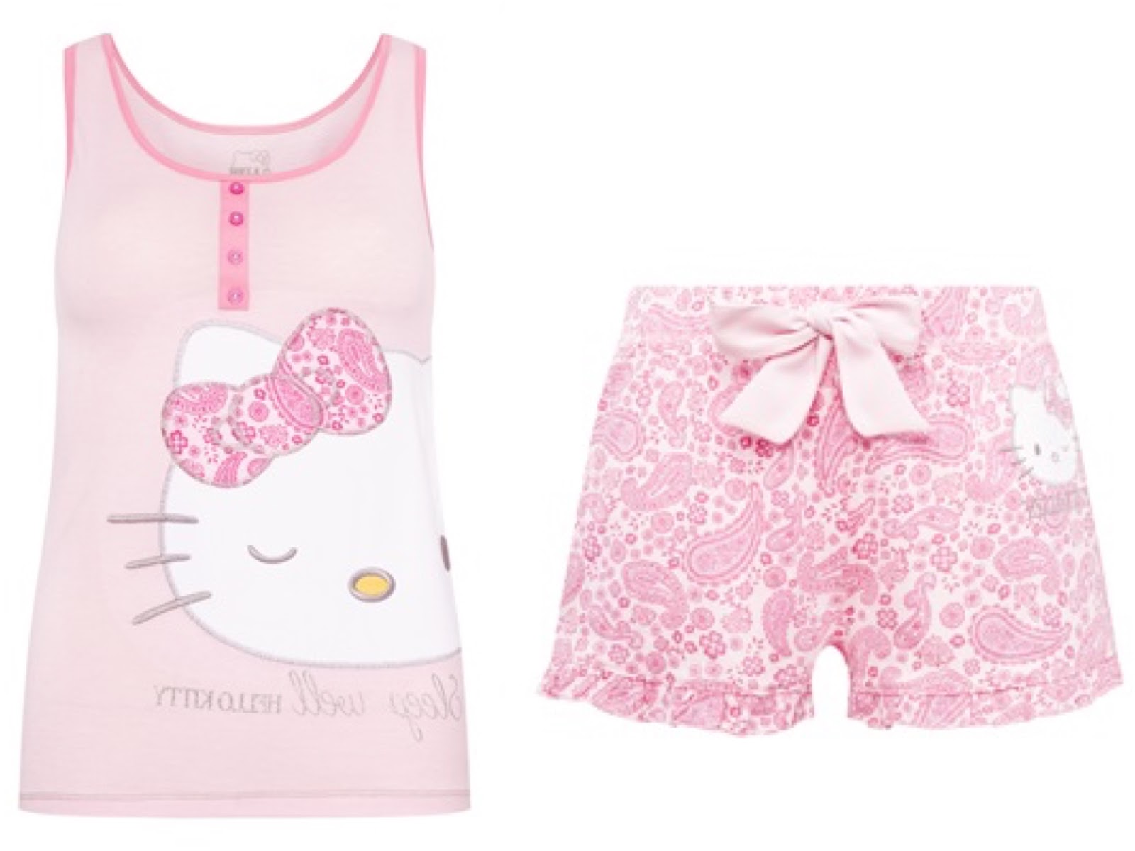 Menina rica, menina pobre Pijamas Hello Kitty na Primark